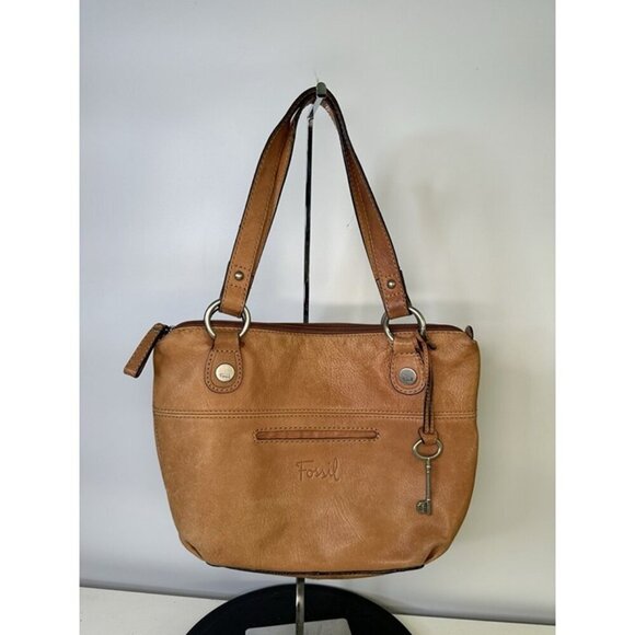Fossil Long Live Vintage Butterscotch Brown Leather Shoulder Purse - Picture 6 of 12